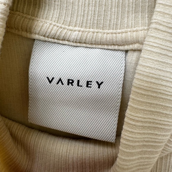 Varley Cream Fitted Ribbed Tank Top - Picture 8 of 10